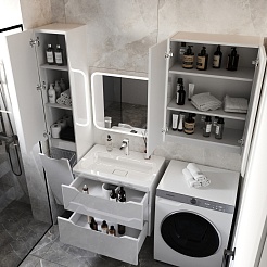 Style Line Мебель для ванной Марелла 70 Люкс Plus антискрейтч подвесная белая – фотография-3